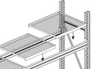 Rácsos polcok 30x3 mm-es tartókerettel Rácsos polcok 30x3 mm-es tartókerettel